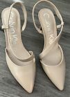 Classy Calvin Klein Gilisa Strappy Closed Toe Sling Back Shoes Heels Size 8