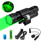 Hunting Green laser Gun Rifle TorchLED Flashlight Weapon Pistol Light Rail Mount