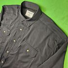 Poncho Shirt Men 2XL XXL Regular Fit Black Outdoor Fishing Caped Magnetic Pocket