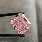 AAA+ 1Ct Natural Diamond Radiant Pink Color Cut D Grade VVS1 +1 Free Gift