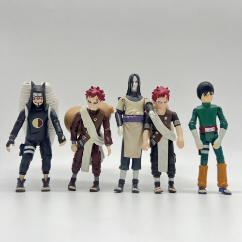 Naruto Action Figure Lot Of 5 Gaara Gourd Kishimoto Orochimaru Kankuro Loose Toy