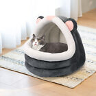 Plush Pet Tent Cave Cat Hooded Bed Nest for Indoor Cats Puppy Kitten Small Dogs