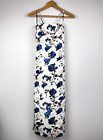 Tory Burch Midi Dress Womens 0 Cream Mixed Floral Strappy Back Caramel