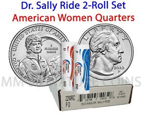 2022 American Women Quarters Dr. Sally Ride 2-roll Set P,D OGP LIVE!!!