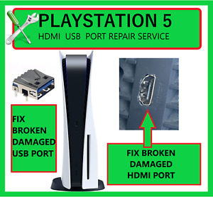 Sony PlayStation 5 PS5 CONSOLE- FIX Broken/Damaged HDMI USB Port Repair Service