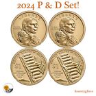 2024 P D Native American Indian Sacagawea $1 Dollar-US Mint Unc Set of 2 Coins!