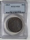 1806/5 Draped Bust Half Dollar PCGS VF35  Luster, Much Better Coin!