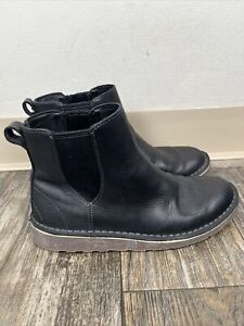 LL Bean Stonington Chelsea Boots Womens 8.5M Slip-on Black Leather 507144 U1