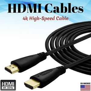 HDMI 4k Cable 2.0 High Speed 1.5 3 6 10 12 15 20 25 30 35 40 50 FT PS5 PC Lot