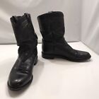 JUSTIN Smooth Ostrich Black  Leather Western Cowboy Boots 3133 Men's SZ 10.5 EE