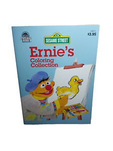 1987 Merrigold Press Sesame Street Ernies Coloring Collection Color Book Clean
