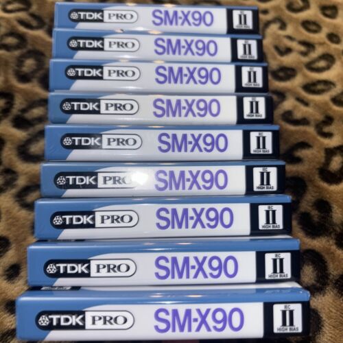 New ListingLot Of 9-New  Sealed -TDK PRO SM-X90 Type II High Bias Blank Cassette Tape