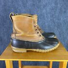LL Bean Boots Womens 9 US Leather Duck Lace Brown VINTAGE USA Hunting No Lace