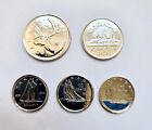 5 Canada commemorative coins 2021 UNC bluenose!! 🇨🇦 🍁