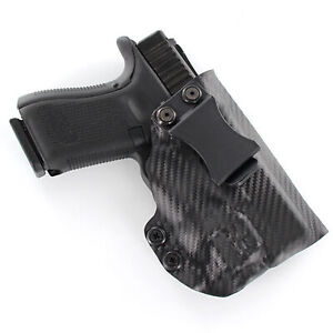 IWB Kydex Holster for Handguns with a OLIGHT BALDR S - Black Carbon Fiber