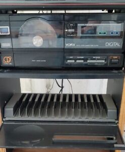 YORX D-8500 Vertical CD Player 1989 Vintage Rare Digital Audio Compact w Storage