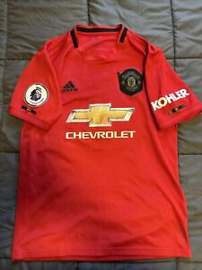 19/20 Wan-Bissaka Manchester United Home Jersey, Medium, Pre-owned