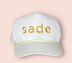 Vintage 1993 SADE Love Deluxe World Tour Snapback Cap Hat White Gold