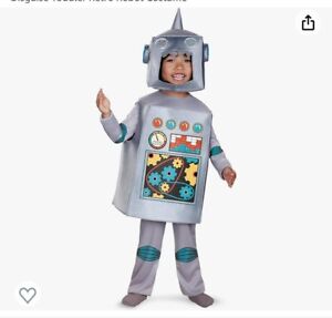 Disguise Toddler Retro Robot Costume, M (3T- 4T) Jumpsuit, headpiece, Foam chest