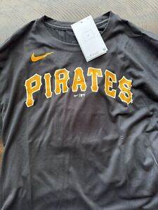 Pittsburgh Pirates MLB Men's Nike Black Wordmark Legend T-Shirt Size Large