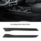 Real Carbon Fiber Central Armrest Box Side Panel Cover Trim For Dodge RAM Parts (For: Ram Laramie)