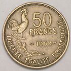 1952 France French 50 Francs Rooster Coin VF+