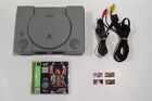 Sony PlayStation 1 (PS1) SCPH-7501 Console w/ Cables and Game (Working)