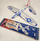 vtg Jim Walker A-J Interceptor Ready to Fly American Junior Wood Airplane Toy NR