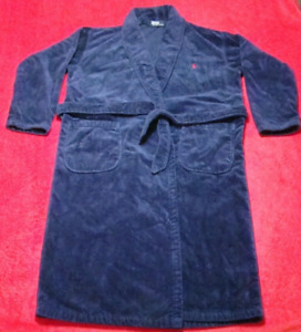 Polo Ralph Lauren Mens M L XL One Size Fits All Blue Terry Cloth Cotton Robe