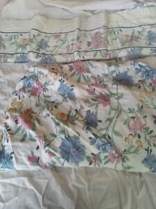 Bay Colony Twin Flannel Sheet Set Cotton Floral Pinks Shabby Chic Cottage Core
