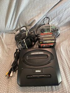 SEGA Genesis Model 2 Console Lot With 2 Controllers, All Cables And 6 Games