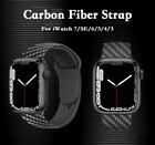 Silicone Strap Carbon Fiber Band For Apple Watch Ultra 2 Series 9 8 7 6 5 4 3 SE