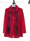 WOMEN'S LONDON FOG Single-Breasted Wool Blend Coat with Scarf - Size L