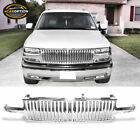 Fits 99-02 Silverado 00-06 Suburban Tahoe Vertical Style ABS Front Grille Chrome (For: 2000 Chevrolet Silverado 1500)