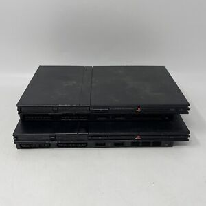 Lot Of 2 Sony Playstation 2 Slim PS2 SCPH-75001 Consoles - Parts Or Repair AS IS