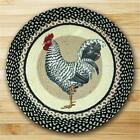 Earth Rugs 66-430R Round Patch Rug- Rooster