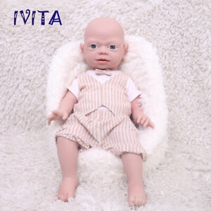 IVITA 21'' Solid Silicone Reborn Baby Boy Handmade Floppy Silicone Doll Infant