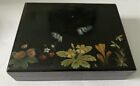 Antique/vintage Hand-painted Wood box With Wild English Flowers