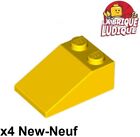 Lego 4x Slope Brick Gradient Angled 33 3x2 Roof Yellow/Yellow 3298 New