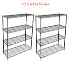 2x Steel Wire Shelf Rack Heavy Duty Storage Shelving Unit Kitchen Pantry 4 Tier