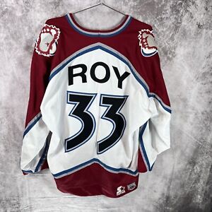 New ListingColorado Avalanche Patrick Roy Vintage NHL Starter Large Hockey Jersey Sweater
