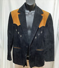Vintage Scully Black & Brown Leather Western Jacket 40