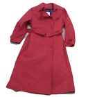 Vintage Women's London Fog Maincoats Red Trenchcoat USA Made - Size 2