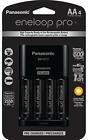 Panasonic Eneloop 4-Position Charger + 4 Eneloop Pro AA Batteries (K-KJ17KHCA4A)