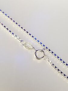 1.7mm S925 Sterling Silver Box Chain 20