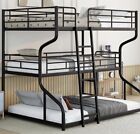 Heavy Duty Metal Triple Bunk Beds Twin XL/Full XL/Queen Size Platform Bed Frames