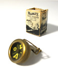 Vtg 1950 Marble's Coat Pin On Brass Compass with Original Box Gladstone Mich USA