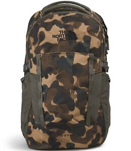The North Face TNF Jester Backpack Laptop/Book Bag Utility Brown Camo Print NWT