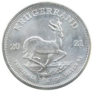 Better Date 2021 South Africa 1 Krugerrand 1 Oz. Silver World Coin- Silver *863
