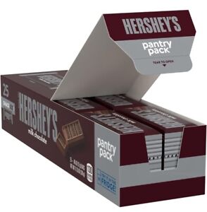 HERSHEY'S Milk Chocolate Snack Size, Candy Bars, 11.25 oz (25 Pieces) NEW